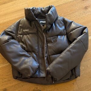 Apparis Dark Brown Puffer Jacket